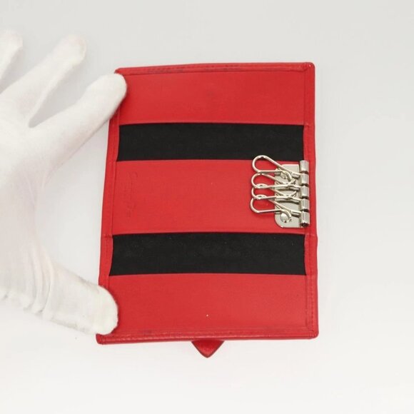 Christian Dior Hardcore Key Case Canvas White Red Auth - Picture 9 of 16